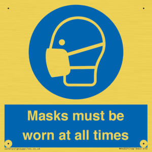 Masks must be worn at all times